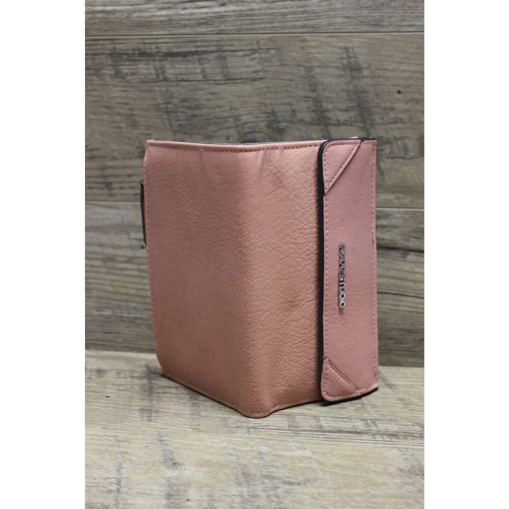 Max Studio‎ women's pink double fold folding clutch wallet